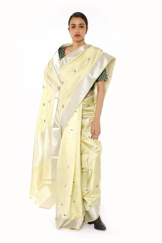 BOA -  Sea Green Chanderi Silk Saree