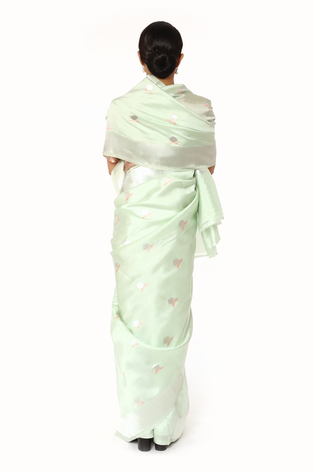 BOA -  Sea Green Chanderi Silk Saree