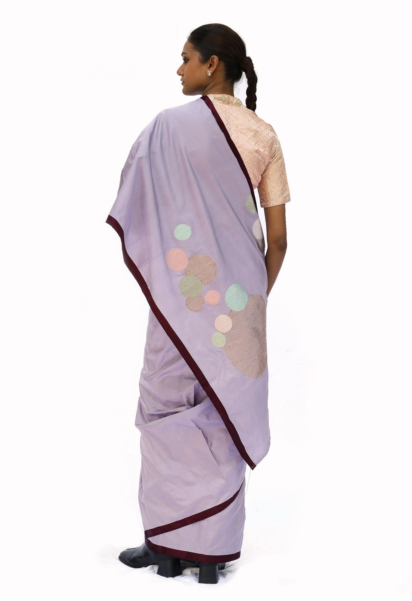 Iconic - Gola Mauve Katan Silk Saree