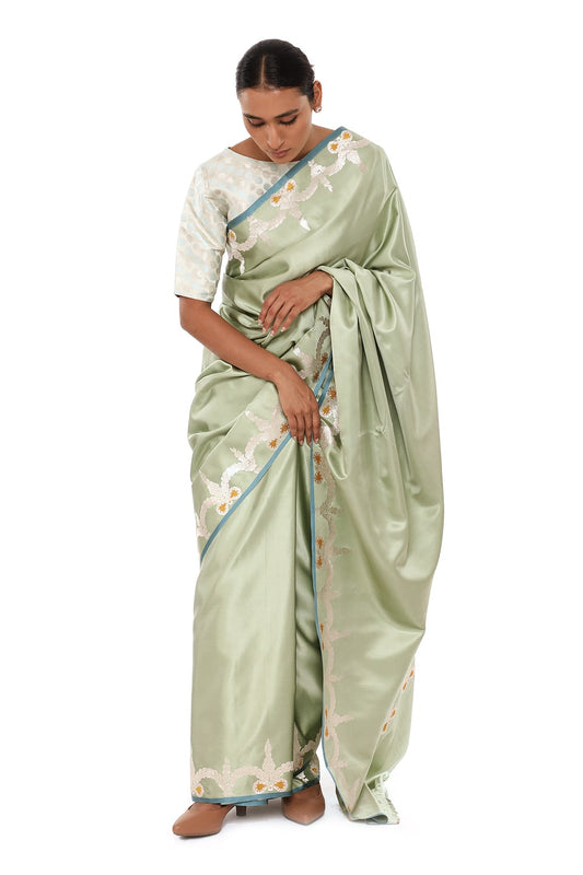 MM - SEA GREEN MASHRU SILK