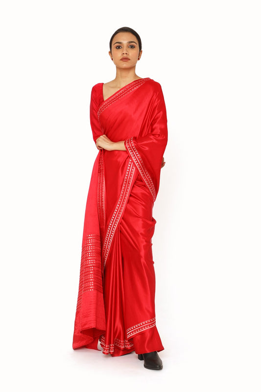 MM - RED MASHRU SILK