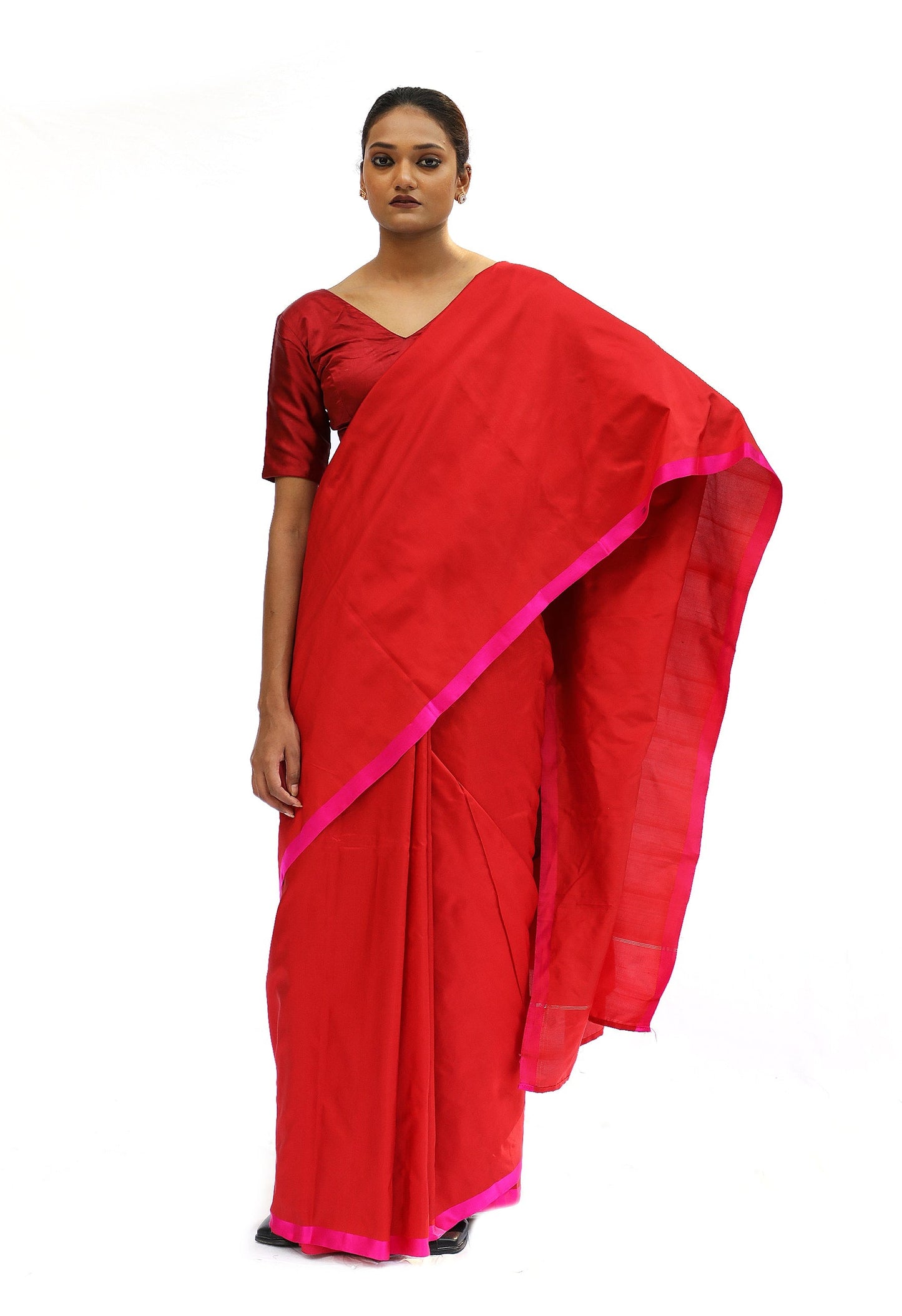 Iconic - Gola Red Katan Silk Saree