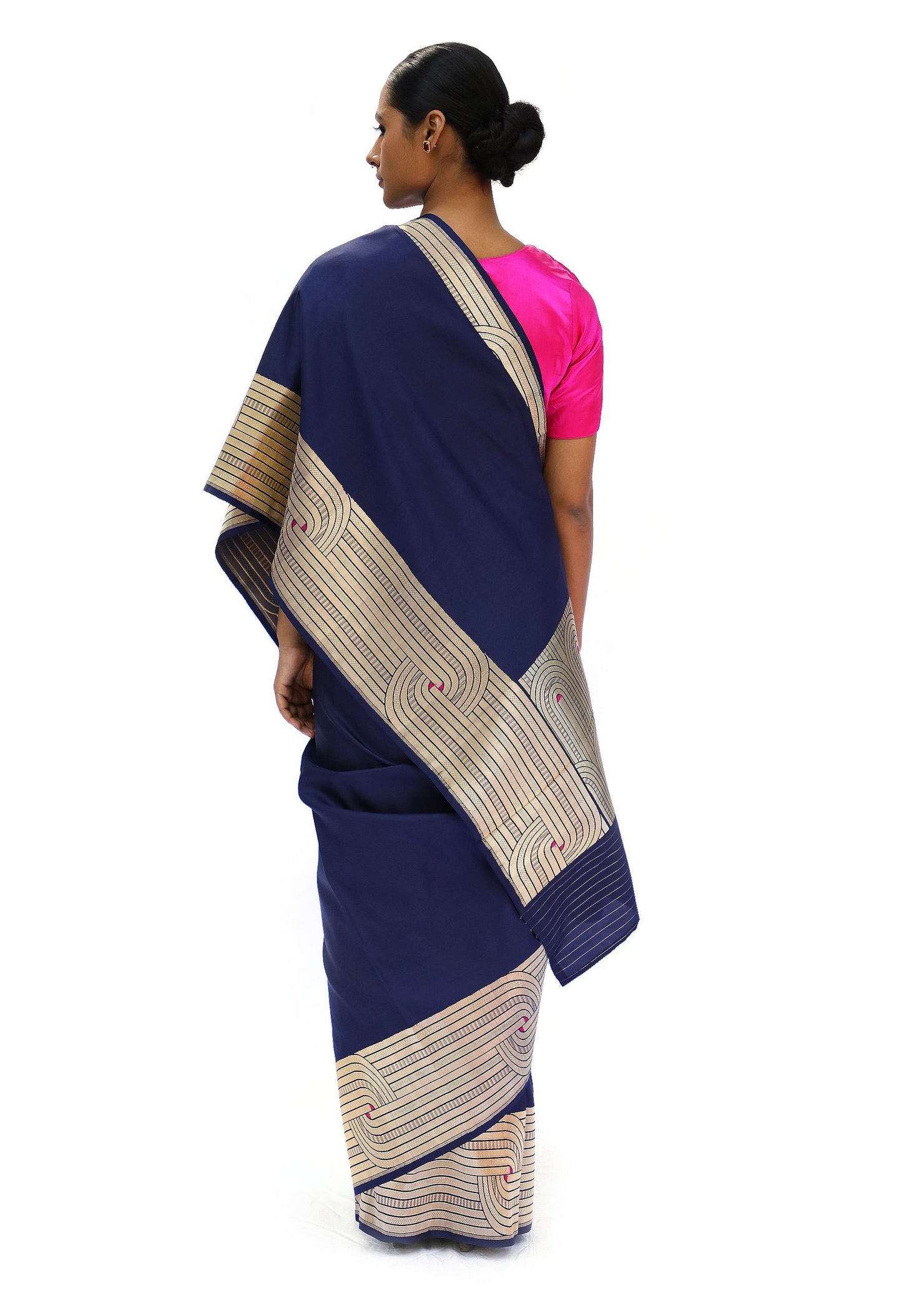 DIVIJA - royal blue katan silk saree