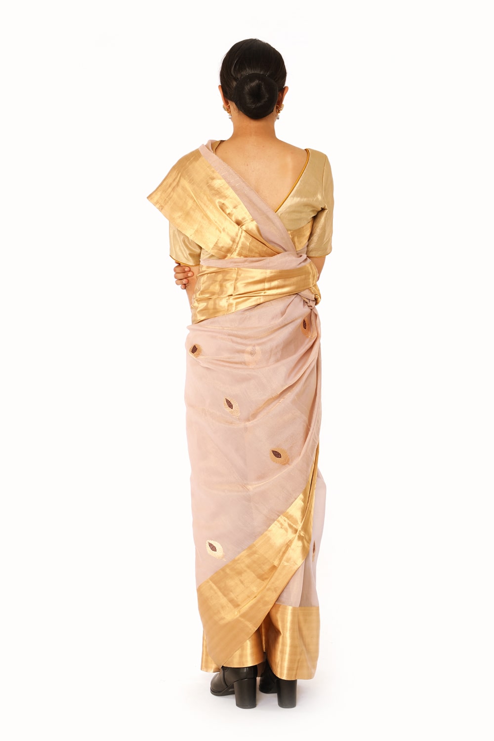 BOA -  Mauve Cotton Tissue Saree