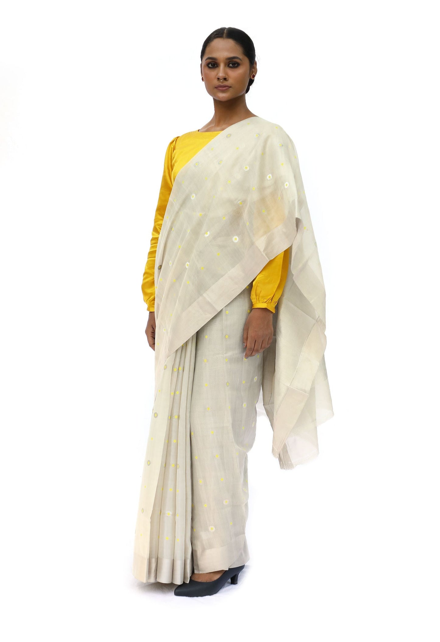 BOA -  Beige Chanderi Silk