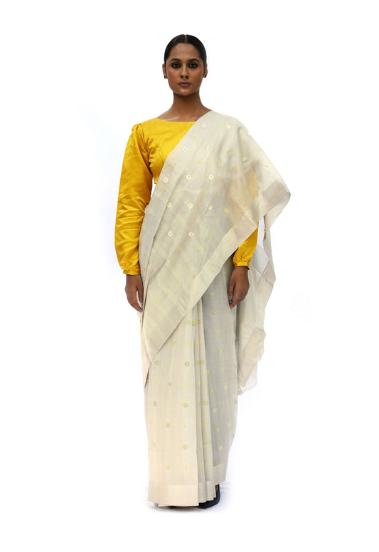 BOA -  Beige Chanderi Silk