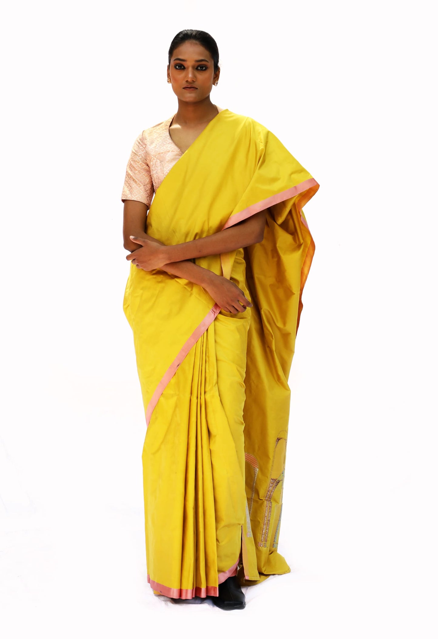 Iconic -Mustard Katan Silk Saree
