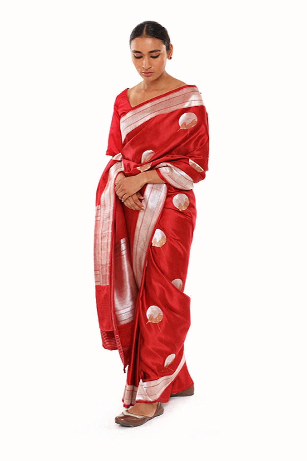 MM - RED MASHRU SILK