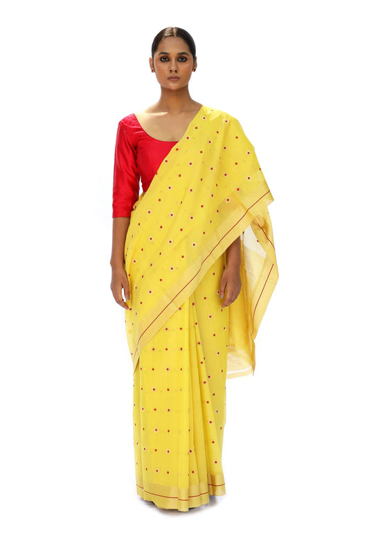 BOA -  Mustard Chanderi CottonTissue