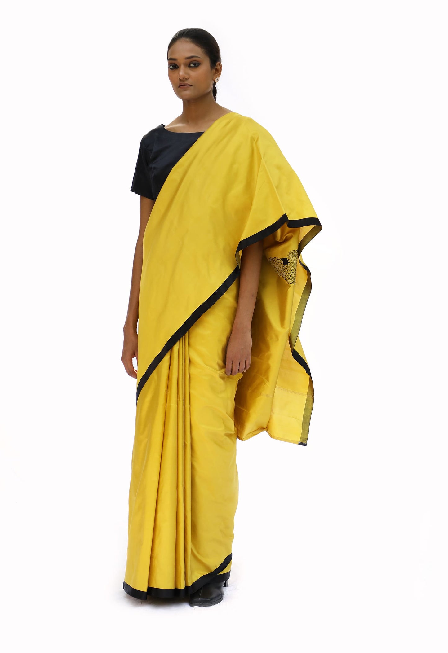 Iconic - Gola Mustard Katan Silk Saree
