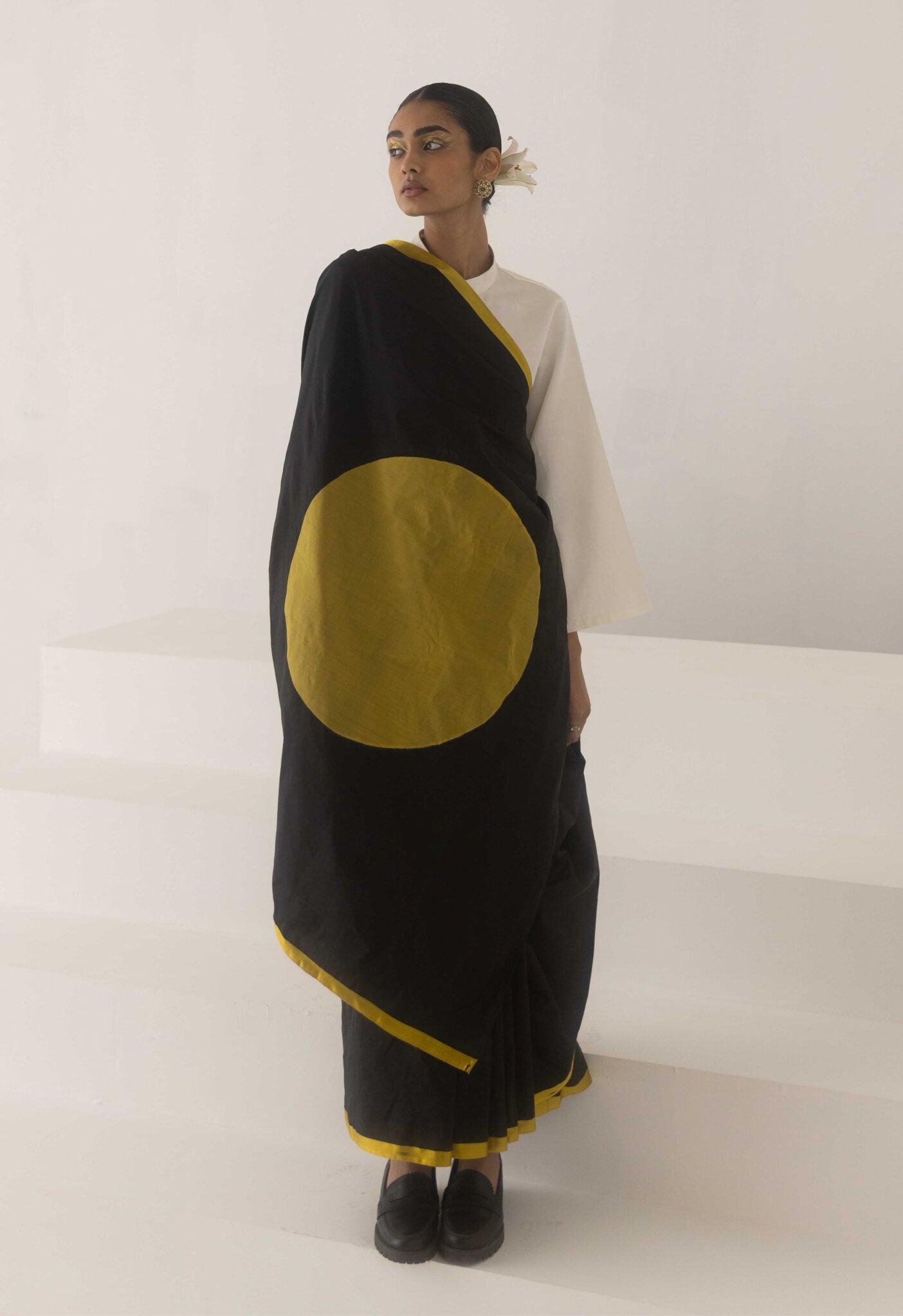 Iconic - Gola Black Katan Silk Saree