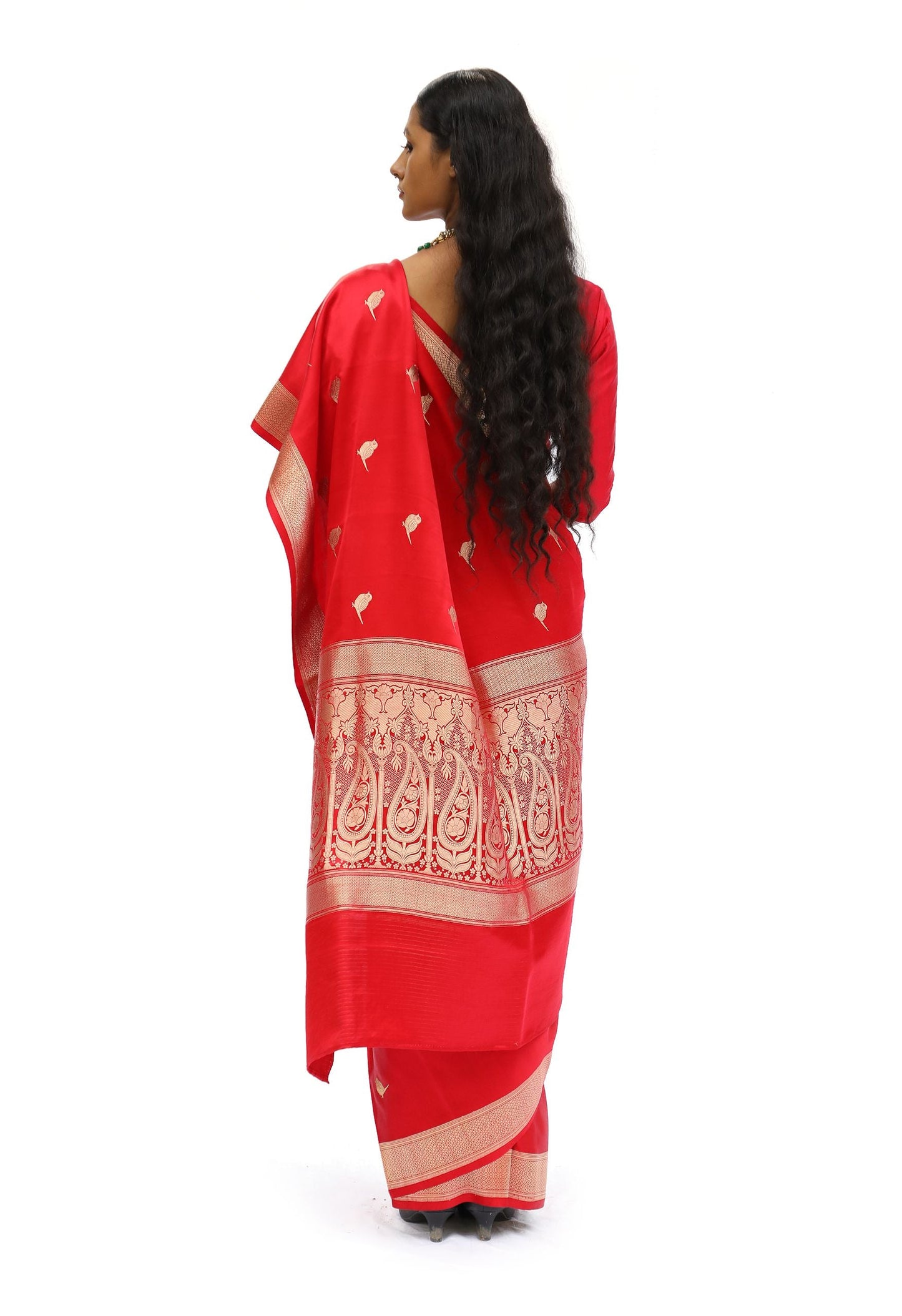MM - RED MASHRU SILK