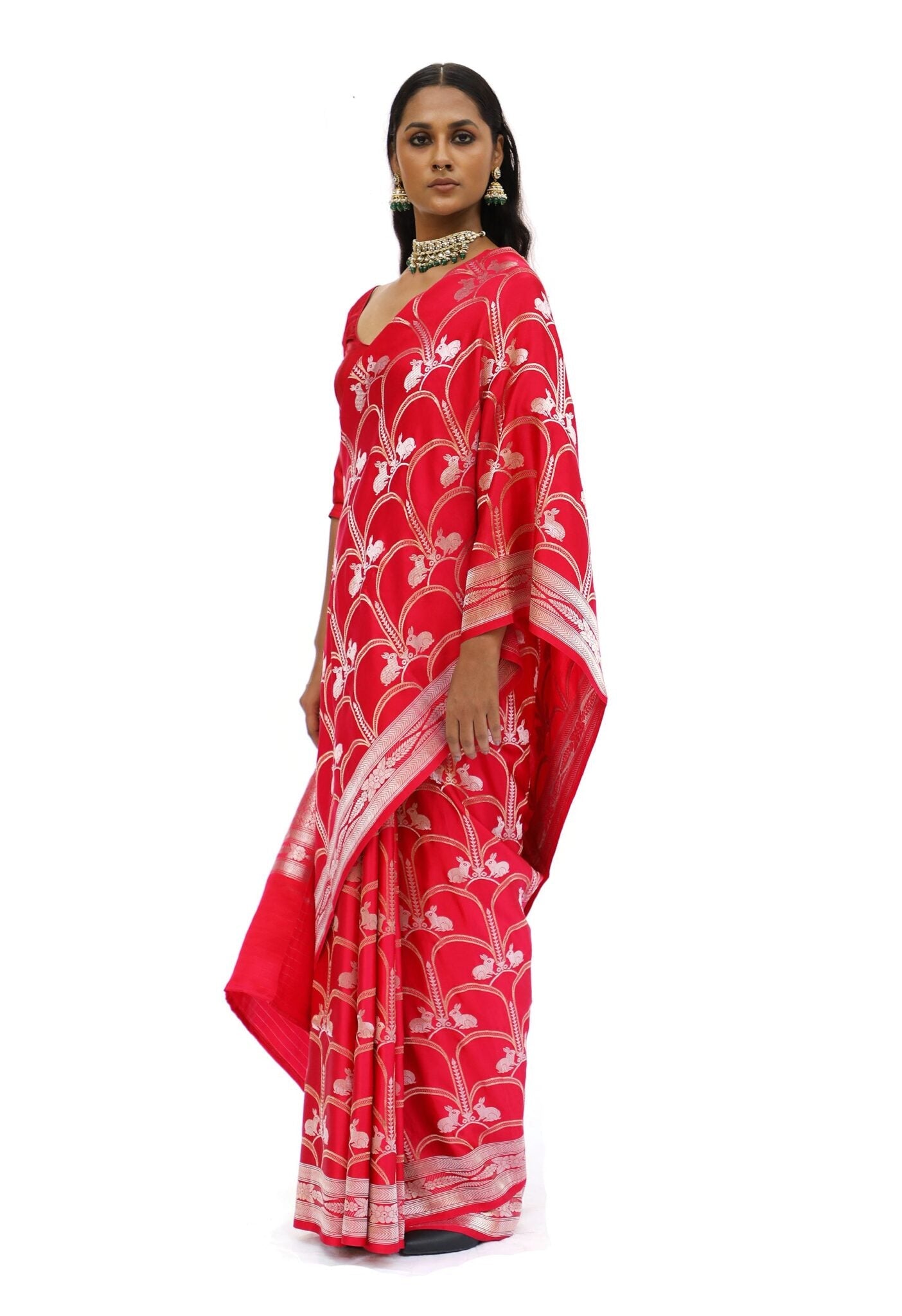 MM - RED MASHRU SILK