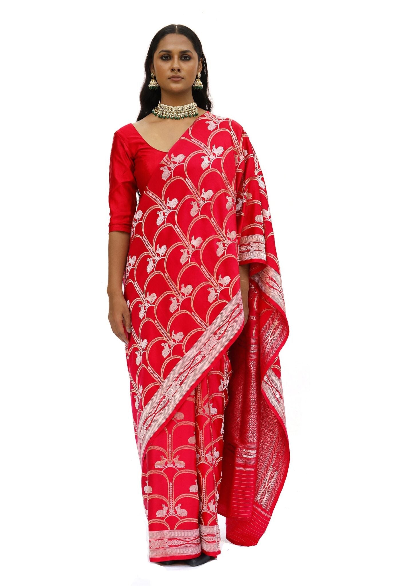 MM - RED MASHRU SILK